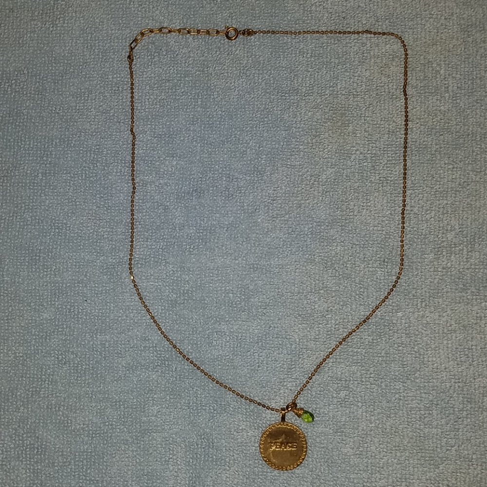 Brass tone necklace